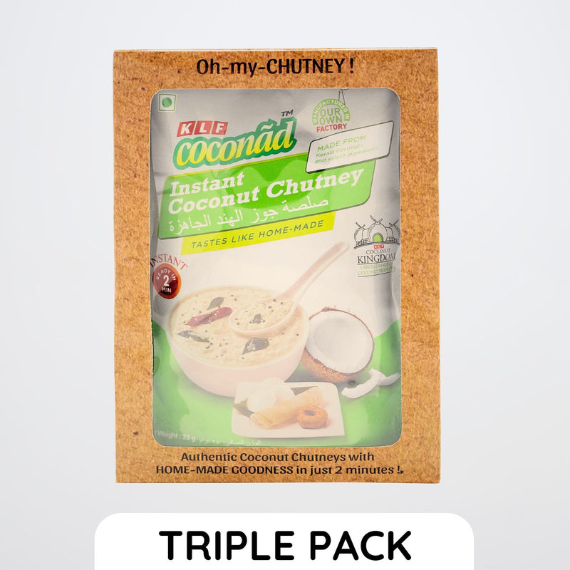 KLF Coconad Coconut Chutney TRIPLE PACK (25 gm x 3 Pack)